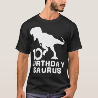 Dinosaur Birthday saurus 10:e 10-årsjubileet T Shirt