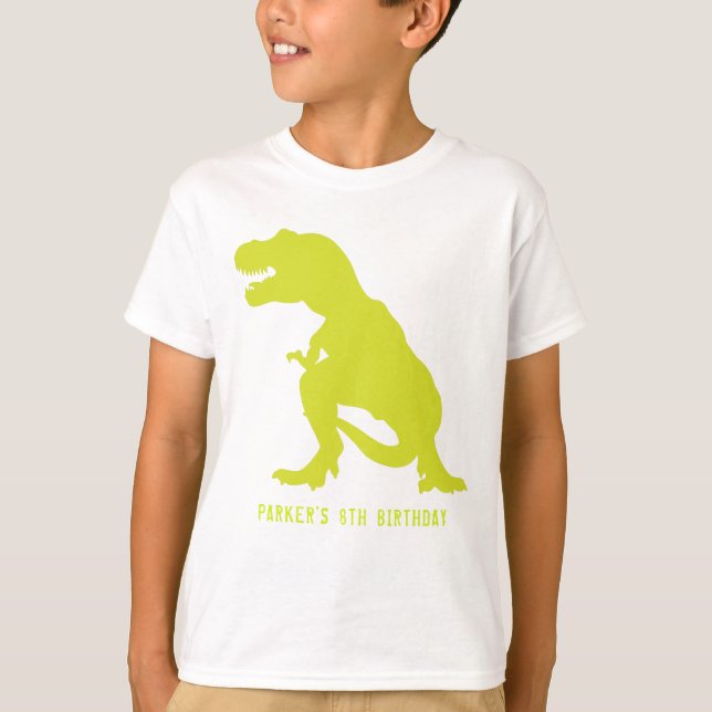 Dinosaur Birthday T Rex Personlig Shirt (Framsida)