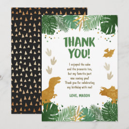 Dinosaur Birthday Tack du Card Party Boy Dino Inbjudningar