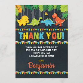 Dinosaur Birthday Tack för ditt kort Roar Party Ch
