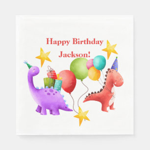 Dinosaur Birthday Tallrikar Pappersservett