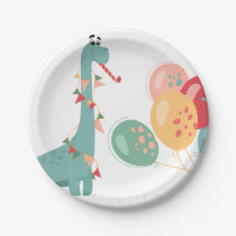 Dinosaur Birthday Theme Papper Tallrikar DINO1