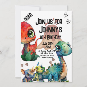 Dinosaur Birthday, Volcano Inbjudningar