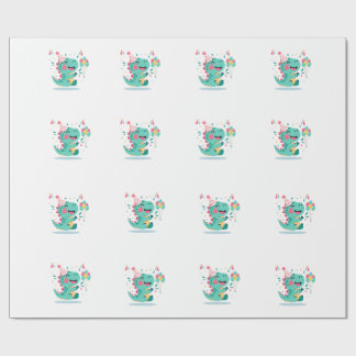 Dinosaur Birthday Wrapping Paper Presentpapper