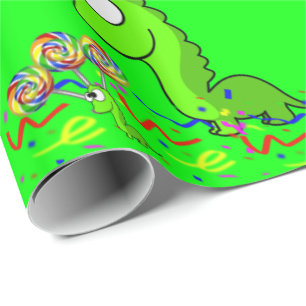 Dinosaur Birthday Wrapping Papper Presentpapper