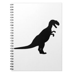 Dinosaur Black Anteckningsbok Med Spiral