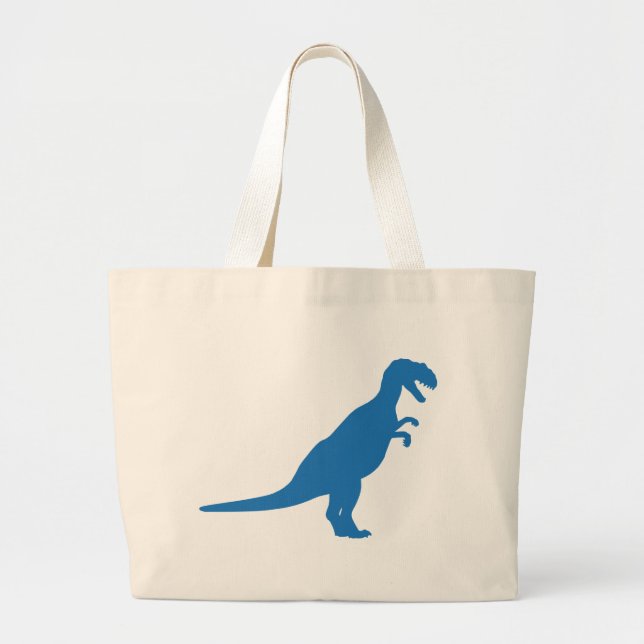 Dinosaur Blue Jumbo Tygkasse (Framsidan)