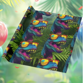 Dinosaur Blue Jungle T Rex Jurassic Coola Presentpapper