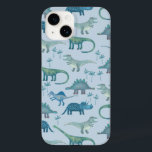 Dinosaur Blue Mönster<br><div class="desc">Många blå dinosaurier,  Tyrannosaurus rex,  Spinosaurus,  Stegosaurus,  Diplodocus och Triceratops. Hjälp! Originalkonst av Nic Squirrell.</div>