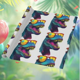 Dinosaur Blue T Rex Jurassic Coola Presentpapper
