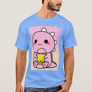 Dinosaur Boba Bubble Tea Cute Kawaii Kids Gift Pre T Shirt