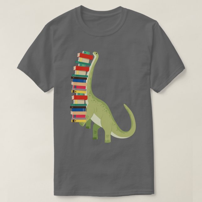 Dinosaur Bokar Reading T Shirt (Design framsida)