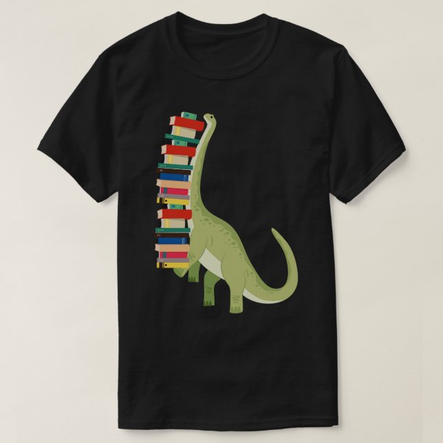 Dinosaur Bokar Reading T Shirt (Design framsida)