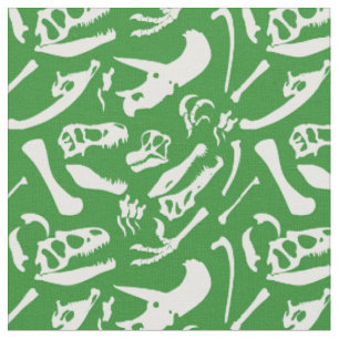 Dinosaur Bones (Grönt) Tyg