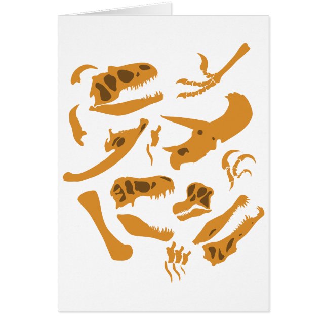 Dinosaur Bones Hälsningskort (Framsidan)