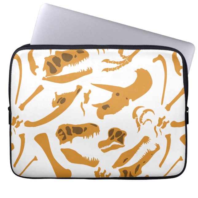Dinosaur Bones Laptop Sleeve (Framsidan)