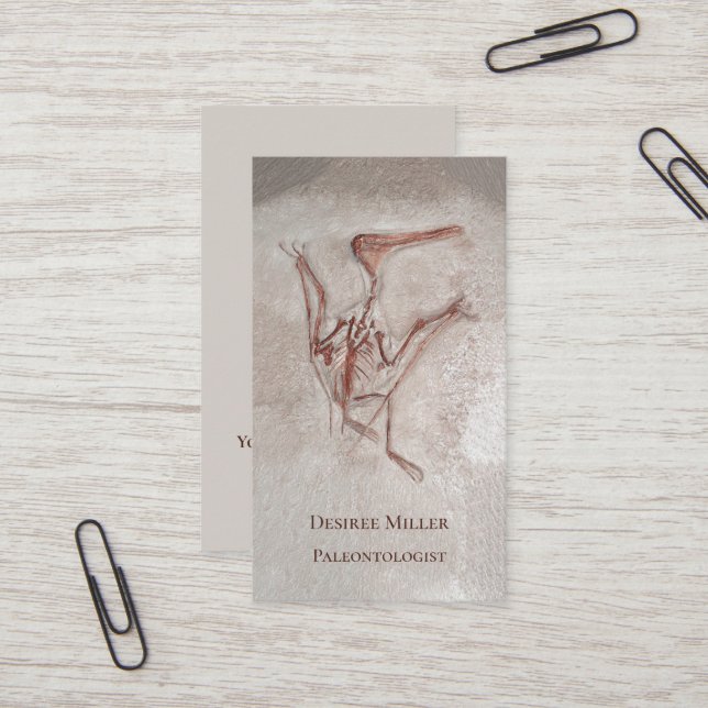 Dinosaur Bones Paleontolog Förhistorisk design  Visitkort (Fram/Back In Situ)