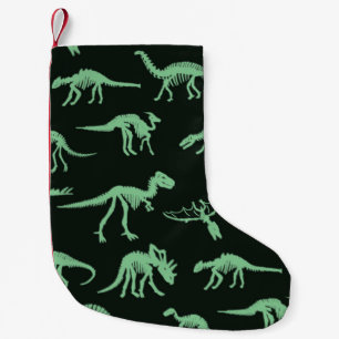 Dinosaur Bones Vintage Silhouette Illustration. Liten Julstrumpa