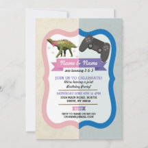 Dinosaur Bow & Gaming Joint Boy Girl Birday