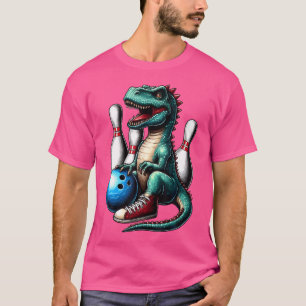 Dinosaur Bowling Ball Funny Dino Bowlareare Vuxnor T Shirt