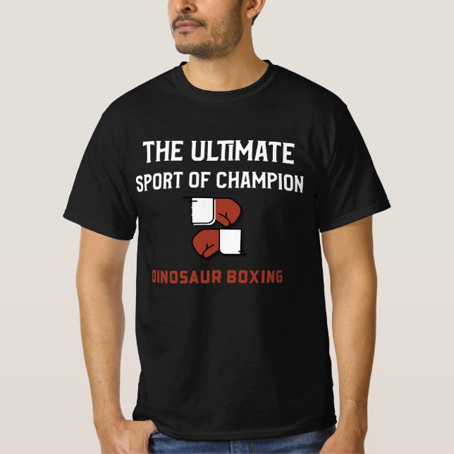 Dinosaur boxing, den ultimata mästaridrotten. t shirt (Framsida)