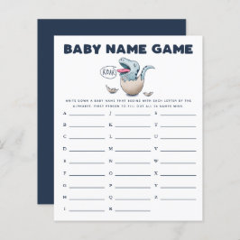 Dinosaur Boy Baby Namn Shower Game
