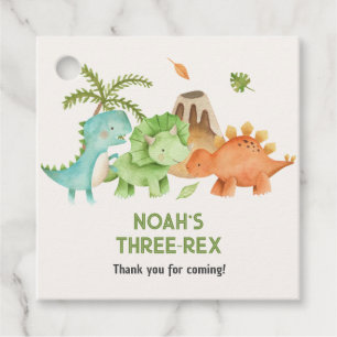 Dinosaur Boy Birthday Favor Tagx Stegosaurus Gåvor Etiketter