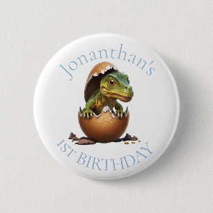 Dinosaur Boy Blue Birthday Knapp