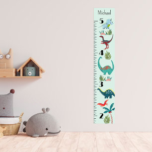 Dinosaur Boy Dino Growth Chart Personlig Poster