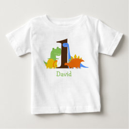 Dinosaur Boy First Birthday Outfit T Shirt
