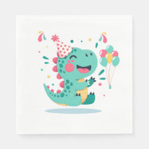 Dinosaur Boys Birthday Napkins | Party Tableware