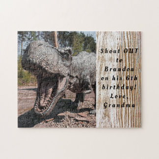 Dinosaur Boys Birthday presenterar Gift Tyrannosau Pussel