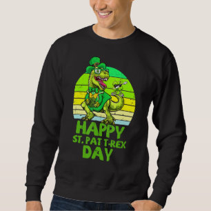 Dinosaur Boys Kids St Patri, lycklig St. Lång Ärmad Tröja
