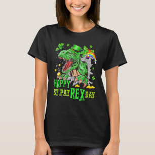 Dinosaur Boys lycklig St Pat Trex Day Saint patric T Shirt