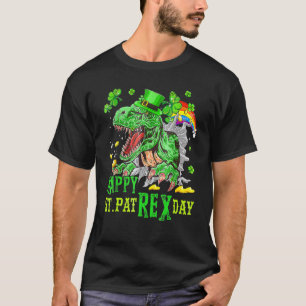 Dinosaur Boys lycklig St Pat Trex Day Saint patric T Shirt