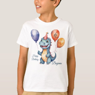 Dinosaur Boys Personlig Birthday T Shirt