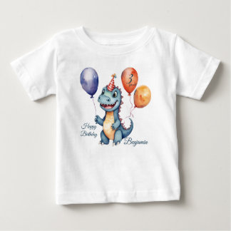 Dinosaur Boys Personlig Birthday T Shirt