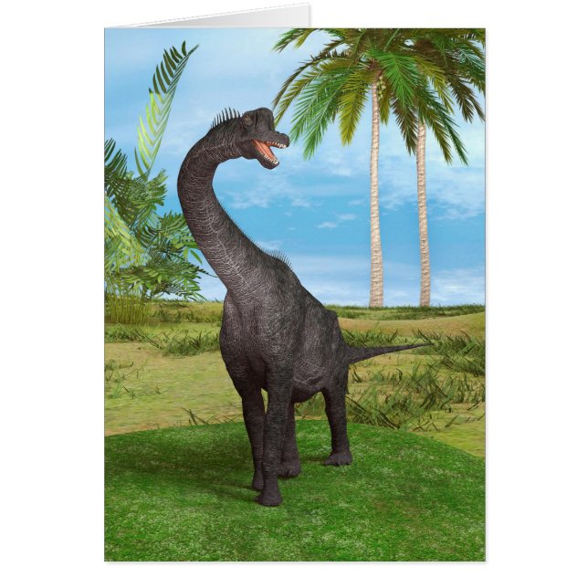 Dinosaur Brachiosaurus Hälsningskort (Framsidan)