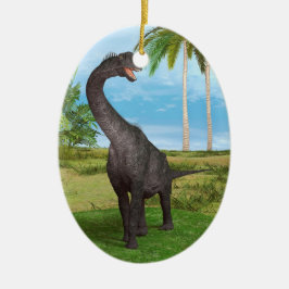 Dinosaur Brachiosaurus Julgransprydnad Keramik