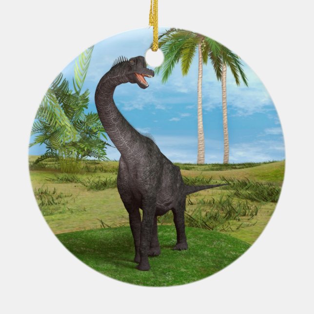 Dinosaur Brachiosaurus Julgransprydnad Keramik (Baksidan)