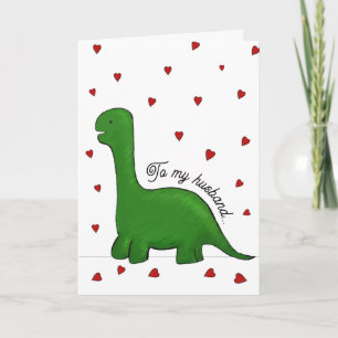 Dinosaur bröllop-årsdagen make kort