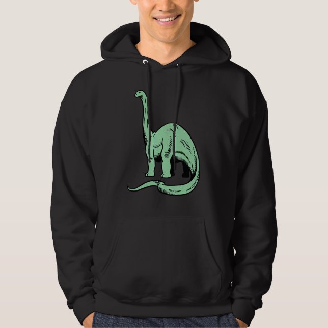 Dinosaur Brontosaurus Cute Prehistoric Foot Dino f Hoodie (Framsida)