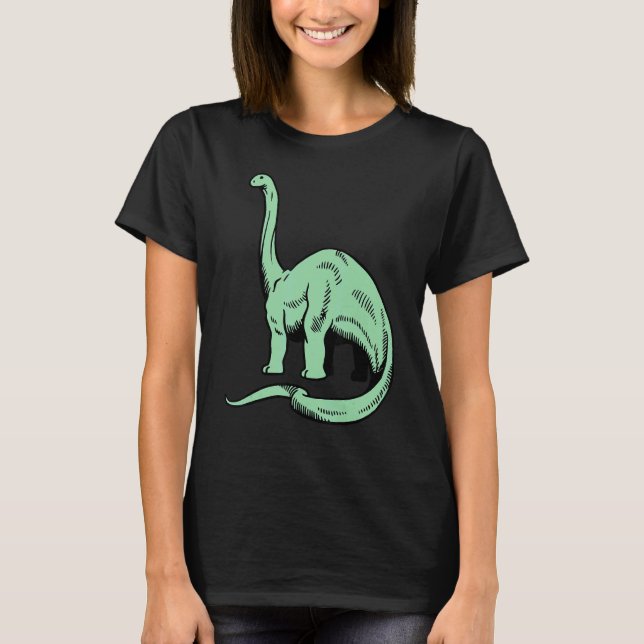 Dinosaur Brontosaurus Cute Prehistoric Foot Dino f T Shirt (Framsida)
