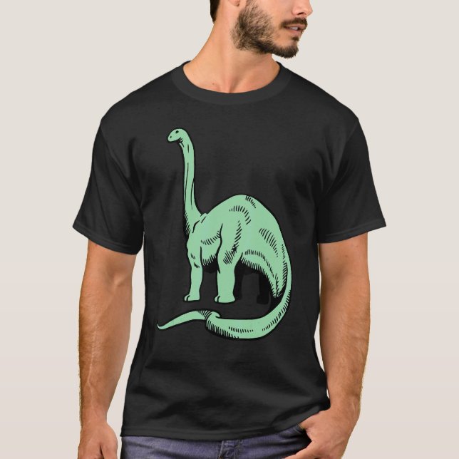 Dinosaur Brontosaurus Cute Prehistoric Foot Dino f T Shirt (Framsida)