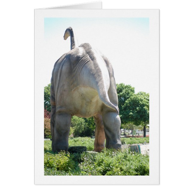 Dinosaur Brontosaurus Hälsningskort (Framsidan)