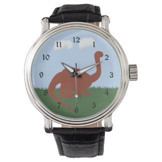 Dinosaur Brontosaurus Whimsical Tecknad Art Armbandsur
