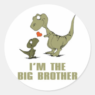 Dinosaur Brothers Runt Klistermärke