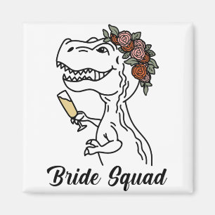Dinosaur Brud Sällskap Brudtärna Sängkammarparty Magnet