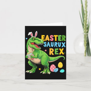 Dinosaur Bunny Saurus Rex för barn pojkar flickor Kort