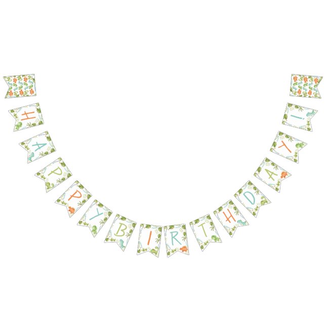 Dinosaur Bunting Banner Vimplar (Alla)